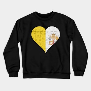 Vatican Jigsaw Puzzle Heart Design - Gift for Vatican With Vatican City Roots Crewneck Sweatshirt